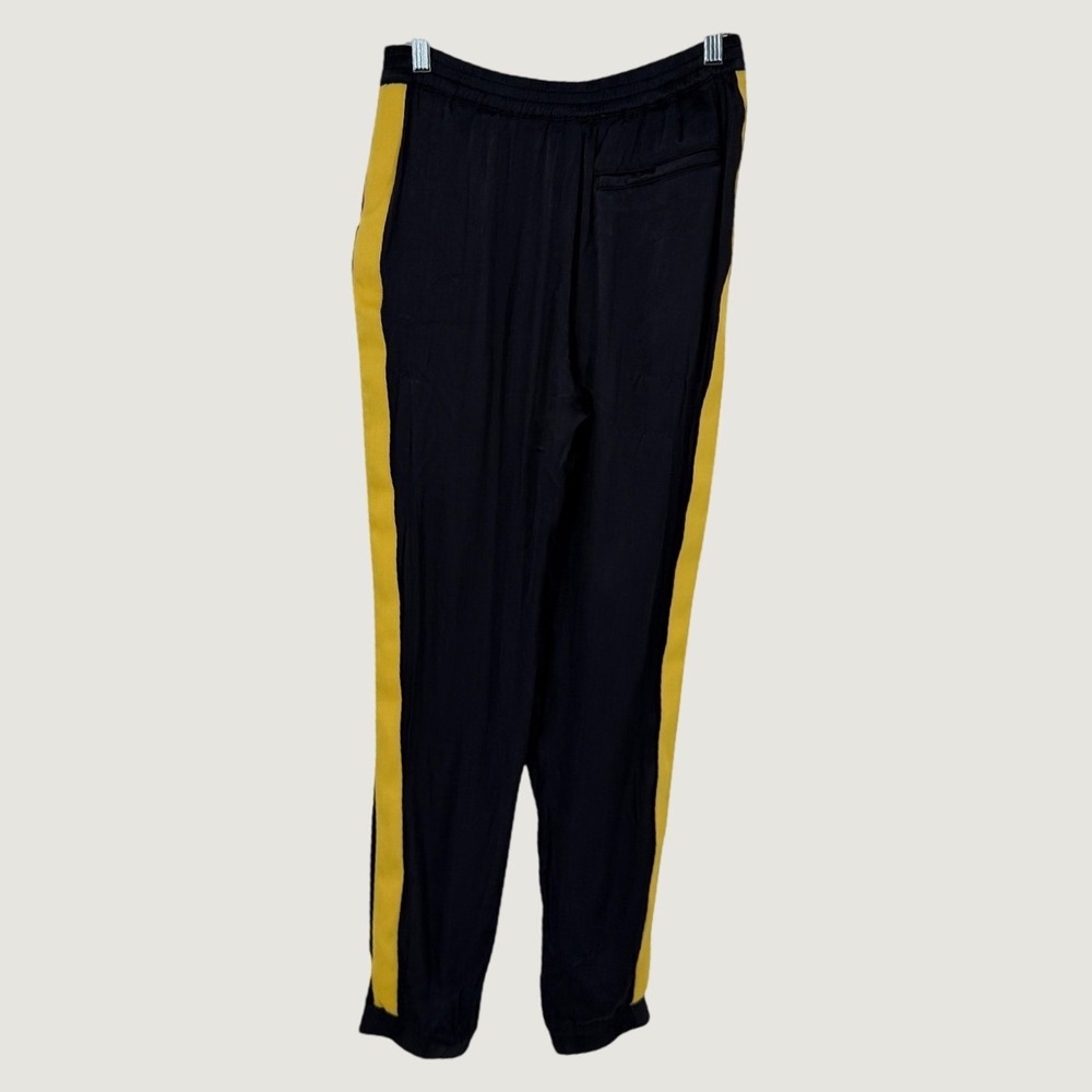 Zoe‎ Karssen Womens Black Yellow Side Stripe Jogger Track Pants M Minimalist
